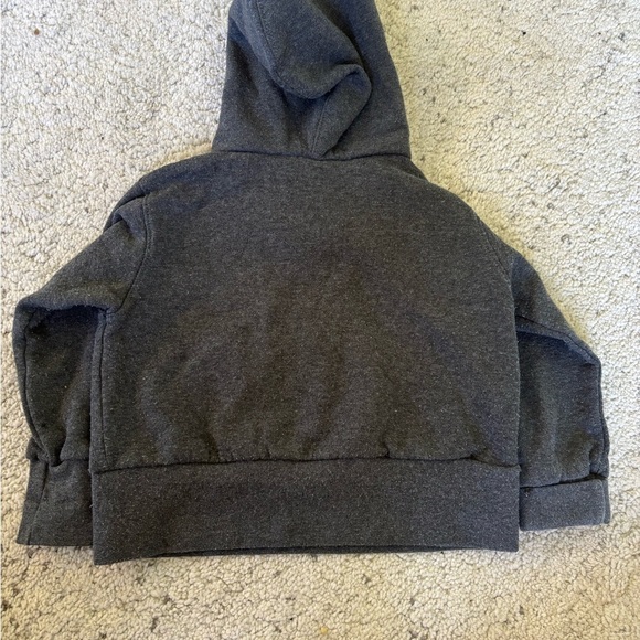 Handmade Gray Kids Hoodie Lined With Green Plaid Size 2T - Picture 2 of 4